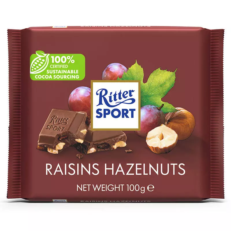 RITTER SPORT CV RAISINS 100G 