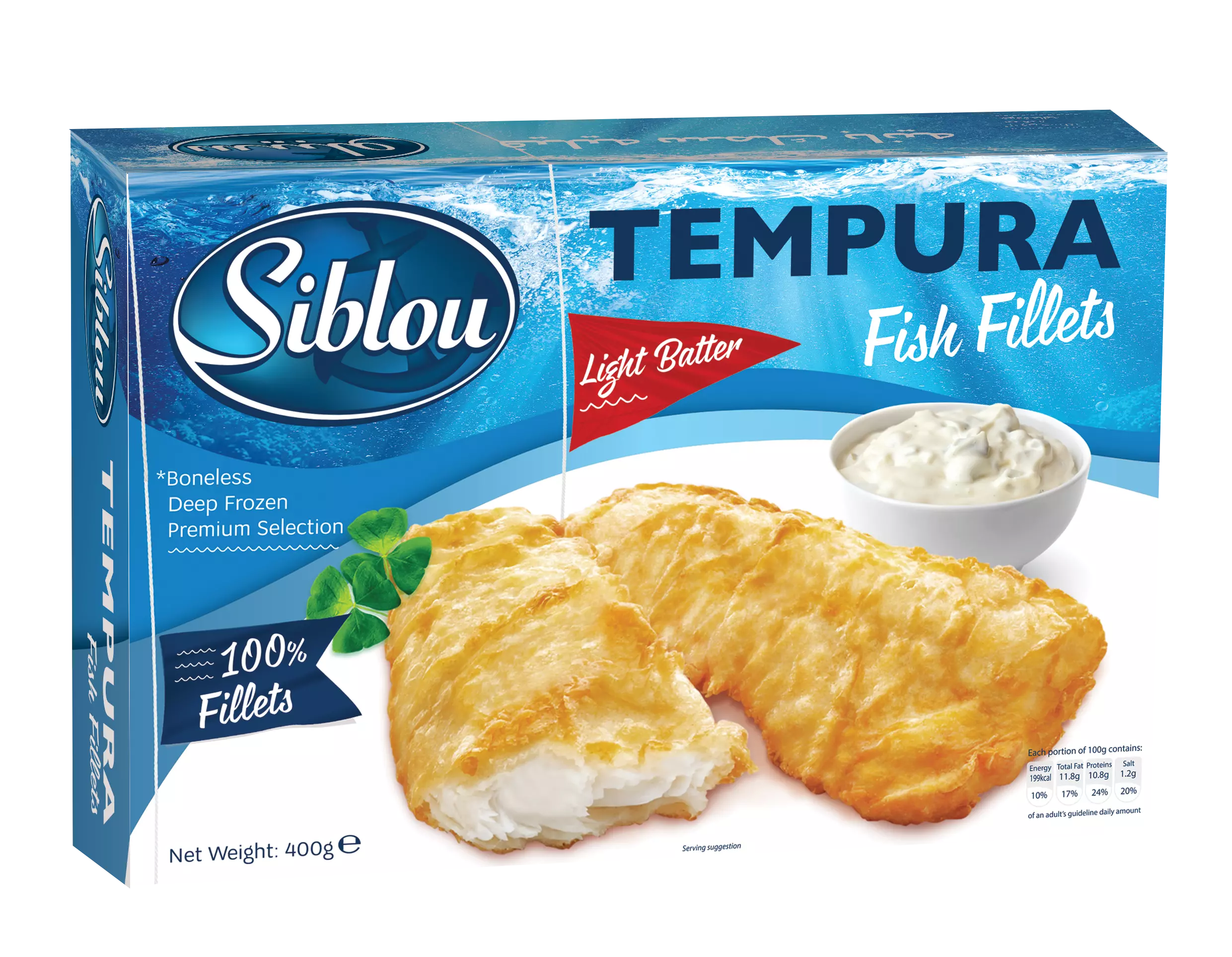 SIBLOU TEMPURA FISH FILLETS 400 G