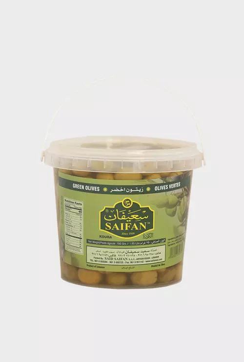SAIFAN GREEN OLIVES 750G 