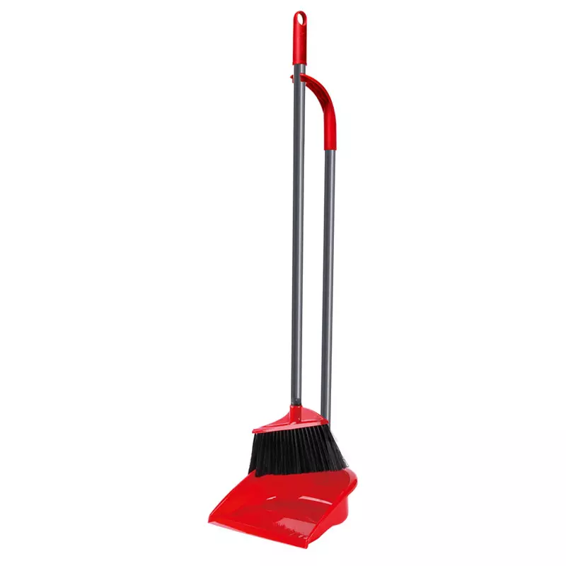 VILEDA LONG HANDLE DUSTPAN & BROOM
