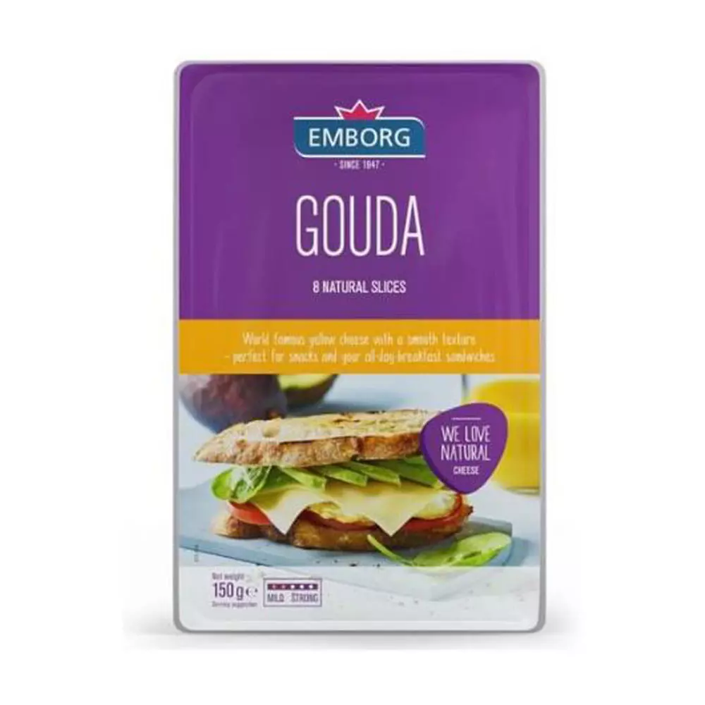 EMBORG GOUDA SLICED 150 G