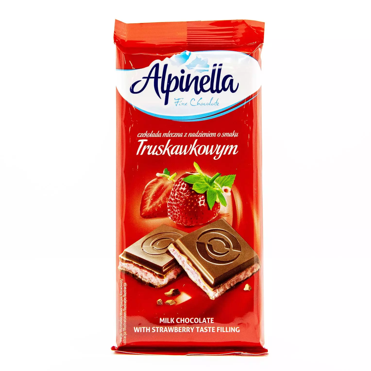 ALPINELLA STRAWBERRY FILLED MILK 90G  