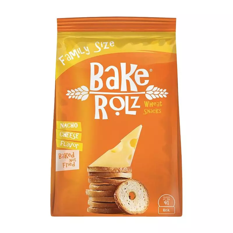 BAKE ROLZ WHEAT SNACKS NACHO CHEESE FLAVOR 100 G