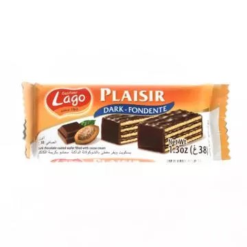 LAGO PLAISIR DARK CHOCO WAFER 38 G 