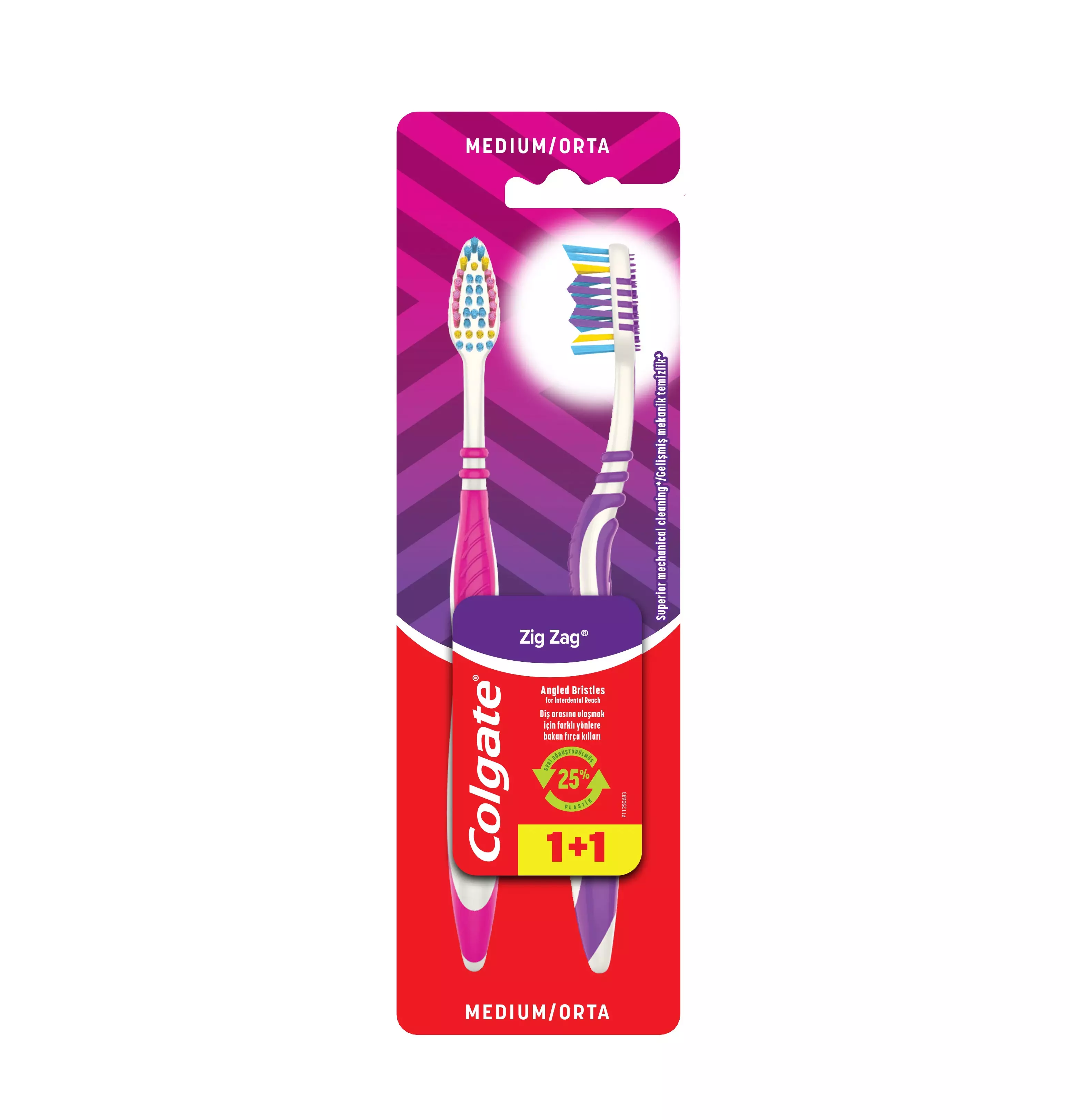 COLGATE MEDUIM ZIGZAG 1+1 FREE