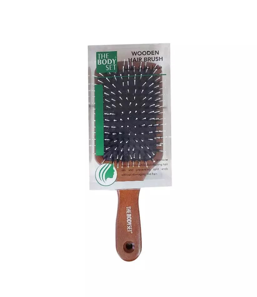 THE BODYSET WOODEN HAIR BRUSH BIG 3113 