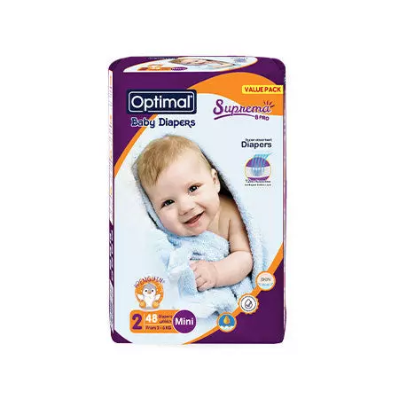 OPTIMAL BABY DIAPERS MINI #2 3-6K *48