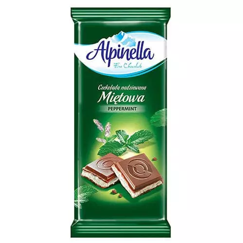 ALPINELLA PEPPERMINT FILLED MILK 90G 