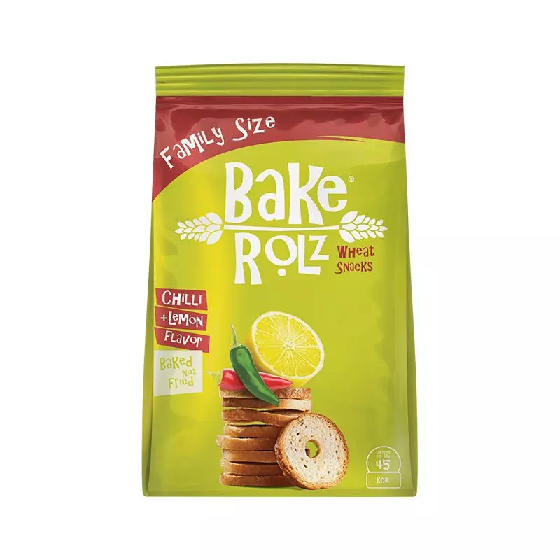 BAKE ROLZ WHEAT SNACKS CHILLI LEMON 100 G