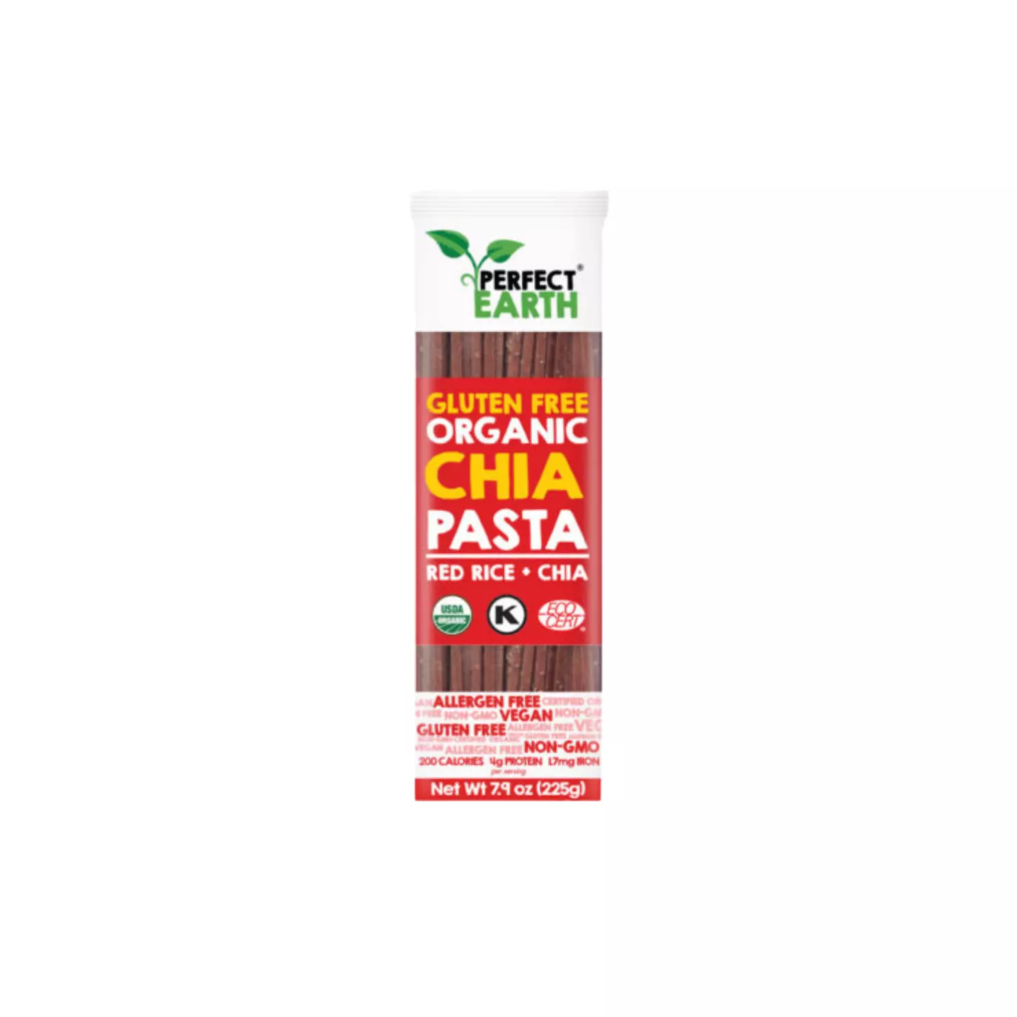 PERFECT EARTH RED ORGANIC RICE PASTA WITH CHIA 225