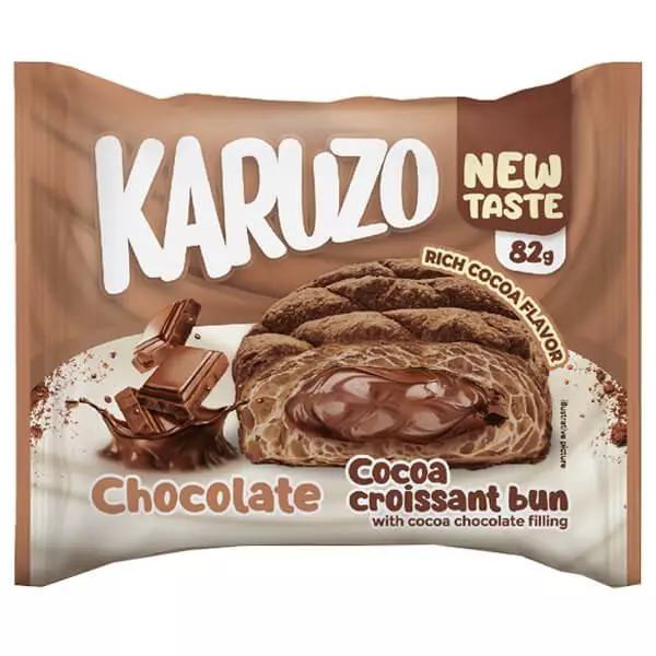 KARUZO CROISSANT BROWN CHOCO 82G 