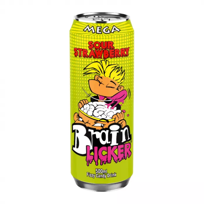 MEGA SOUR BRAIN LICKER STRAWBERRY 500ML