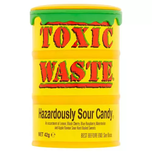 TOXIC WASTE HAZARDOUSLY SOUR CANDY 42G