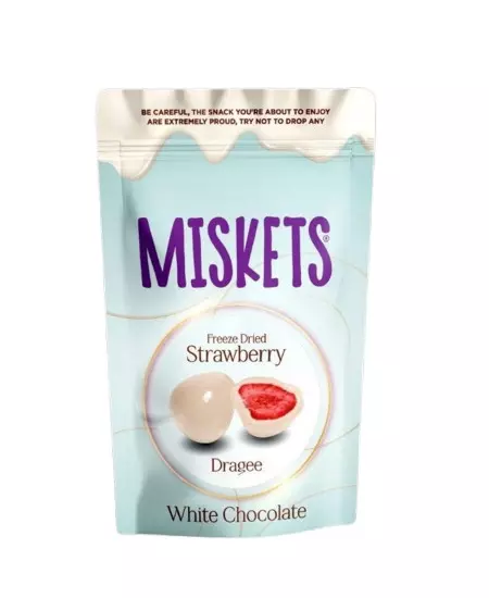 MISKETS DRIED STRAWBERRY WHITE 80G 