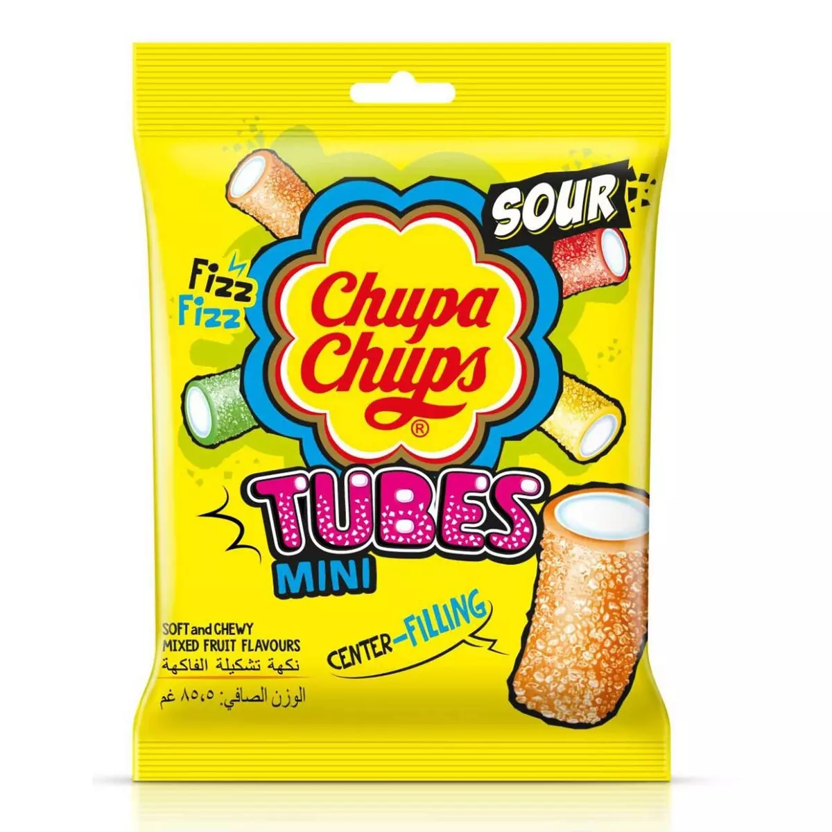 CHUPA CHUPS TUBES MINI MIXED FRUIT FLAVOURS 85.5 G