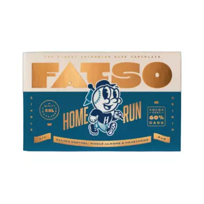 FATSO HOME RUN 60% DARK CHOCO BAR 150