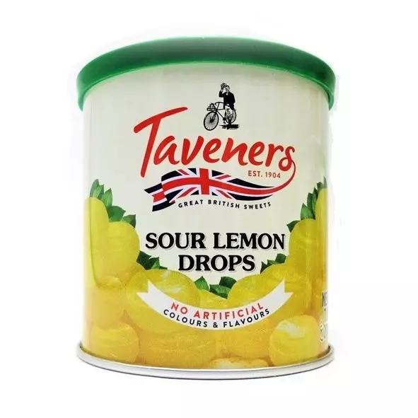 TAVENERS SOUR LEMON DROPS CANDY 200G 