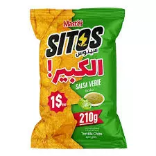 MASTER SITOS SALSA VERDE TORTILLA CHIPS 210 G