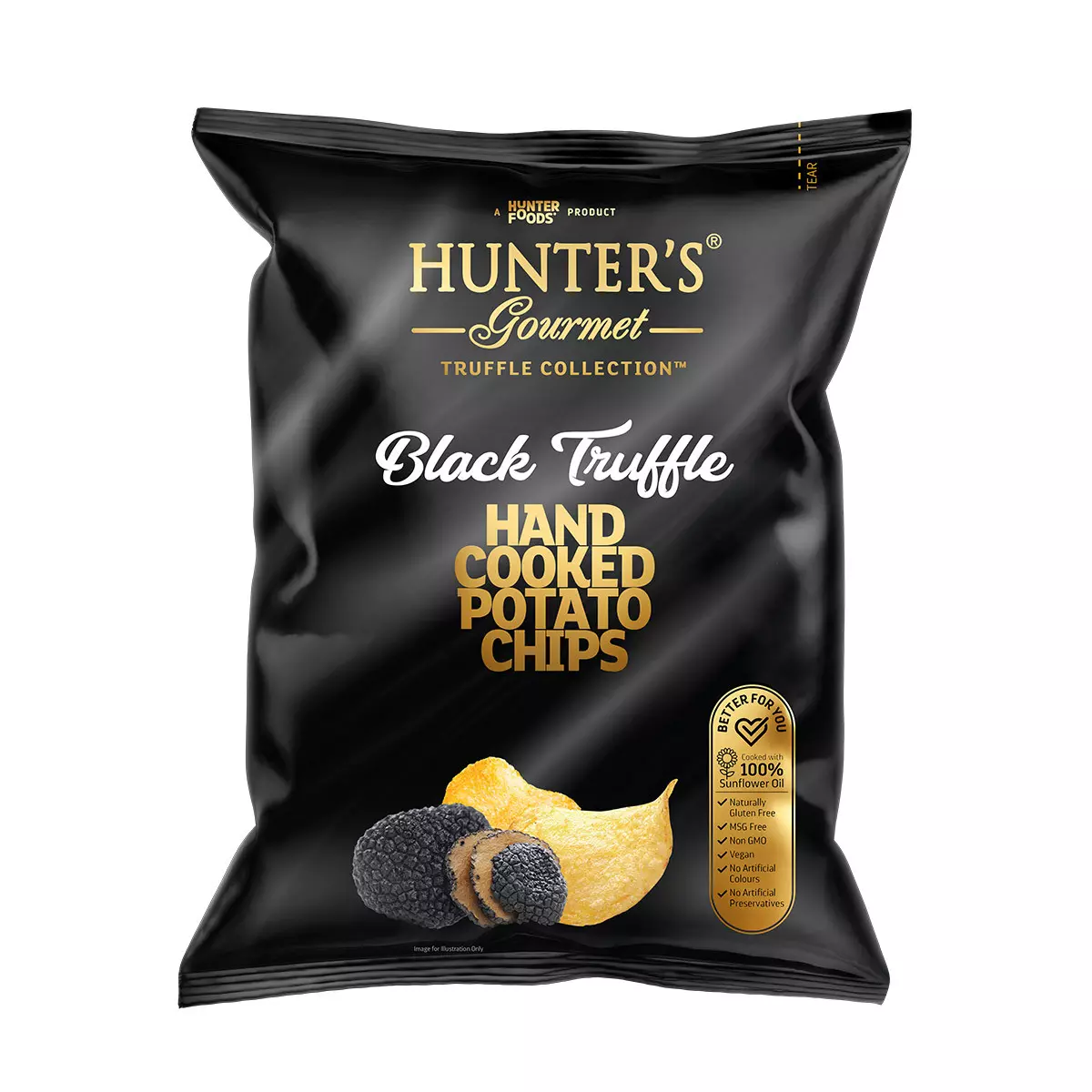 HUNTERS GOURMET BLACK TRUFFLE CHIPA 125 G