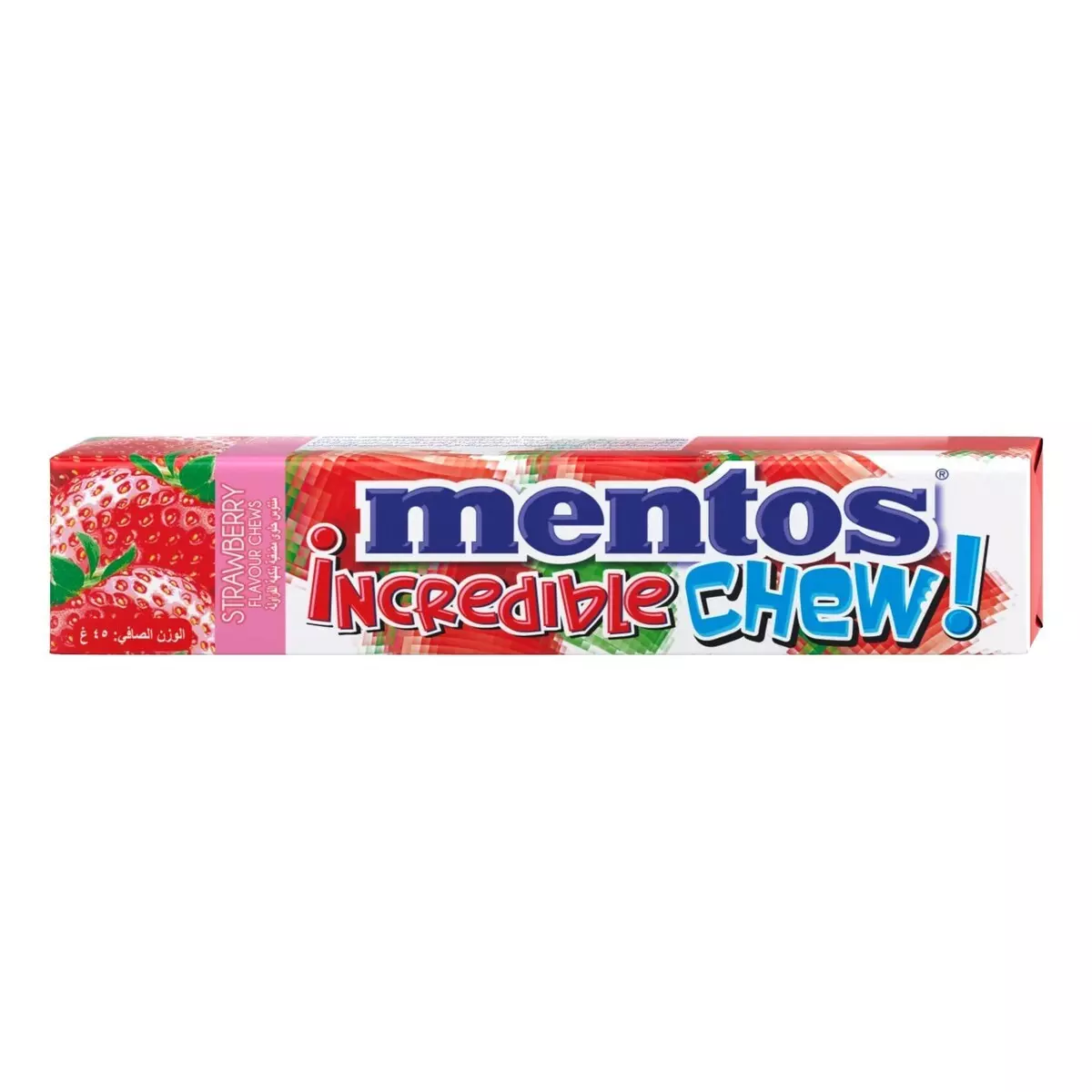 MENTOS INCREDIBLE CHEW STRAWBERRY 45 G