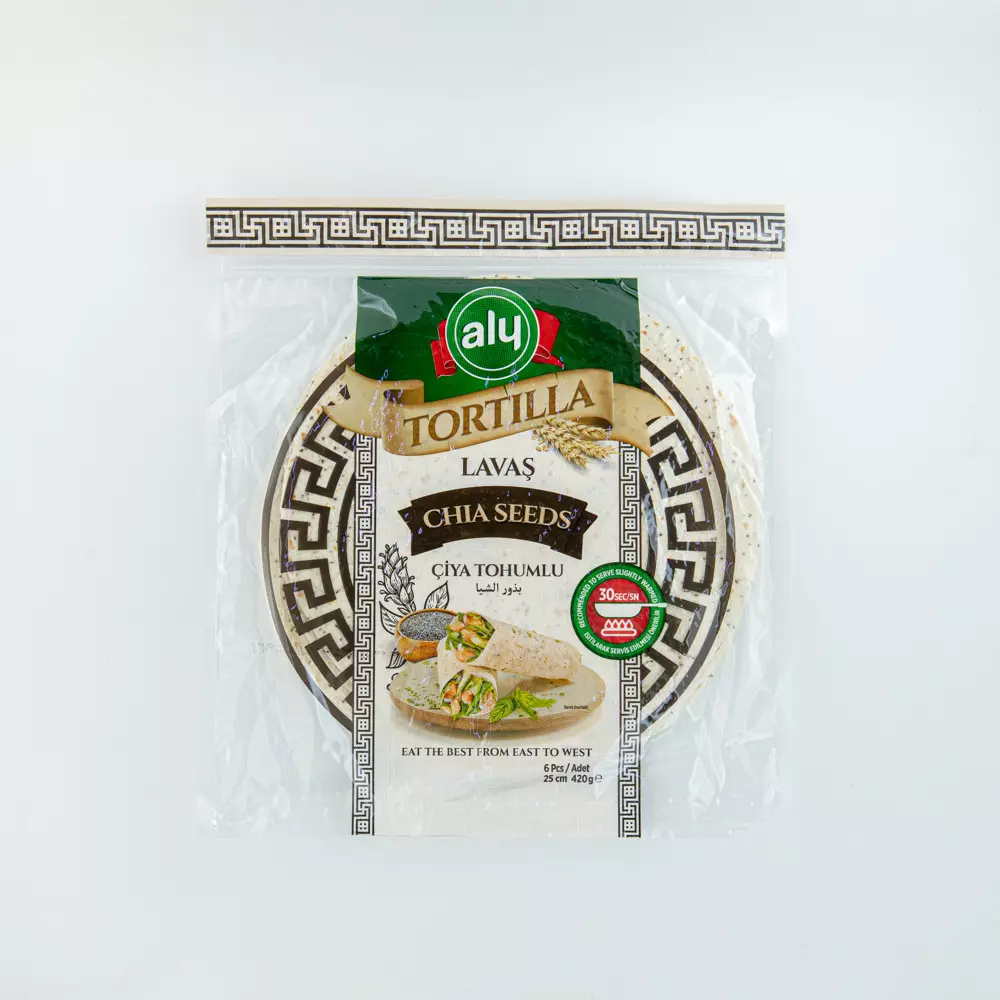 ALY TORTILLA CHIA SEEDS 25CM 420G 