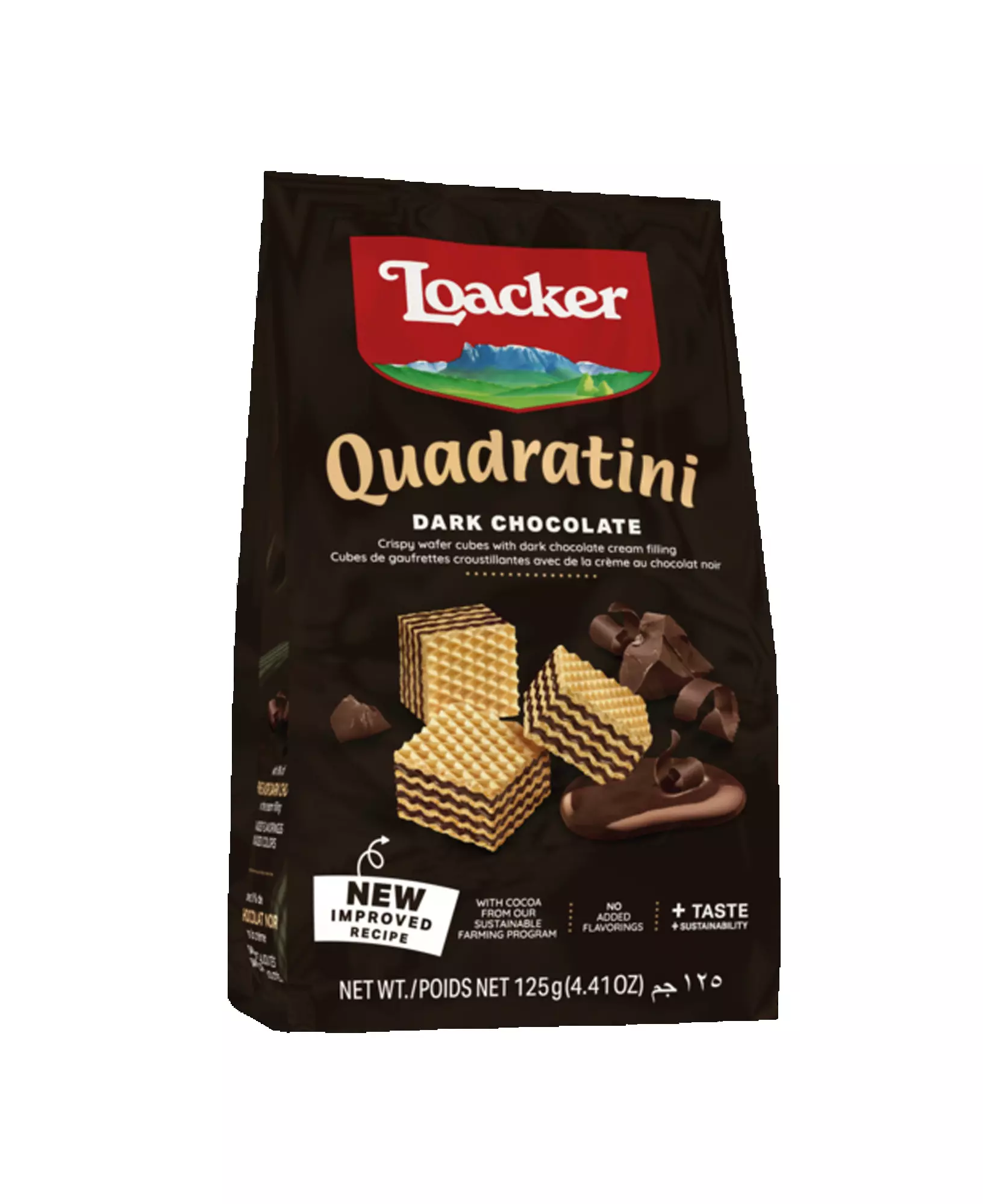 LOACKER QUADRATINI DARK CHOCOLATE 125 G