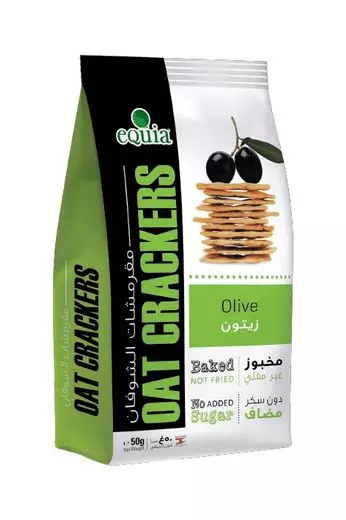 EQUIA OAT CRACKERS OLIVE 50G 