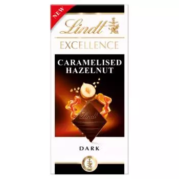 LINDT EXCELLENCE CARMALISED HAZELNUT 100G 