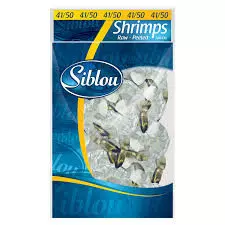 SIBLOU SHRIMPS RAW PEELED TAIL OFF 41/50 1 KG