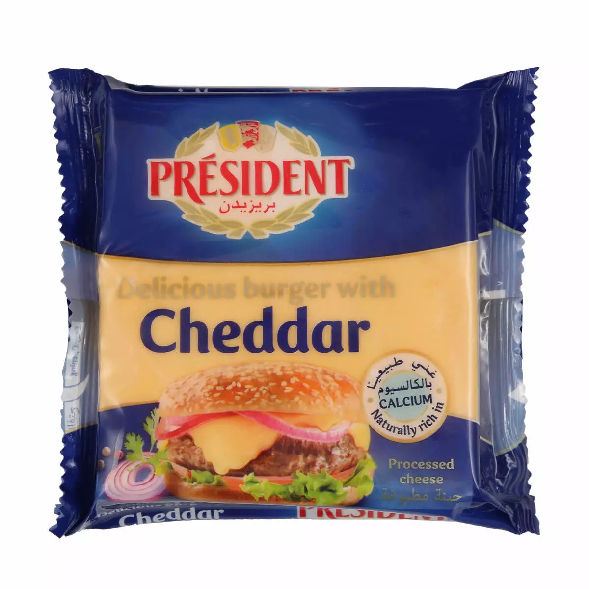 PRESIDENT BURGER SLICES CHEDDAR 200 G