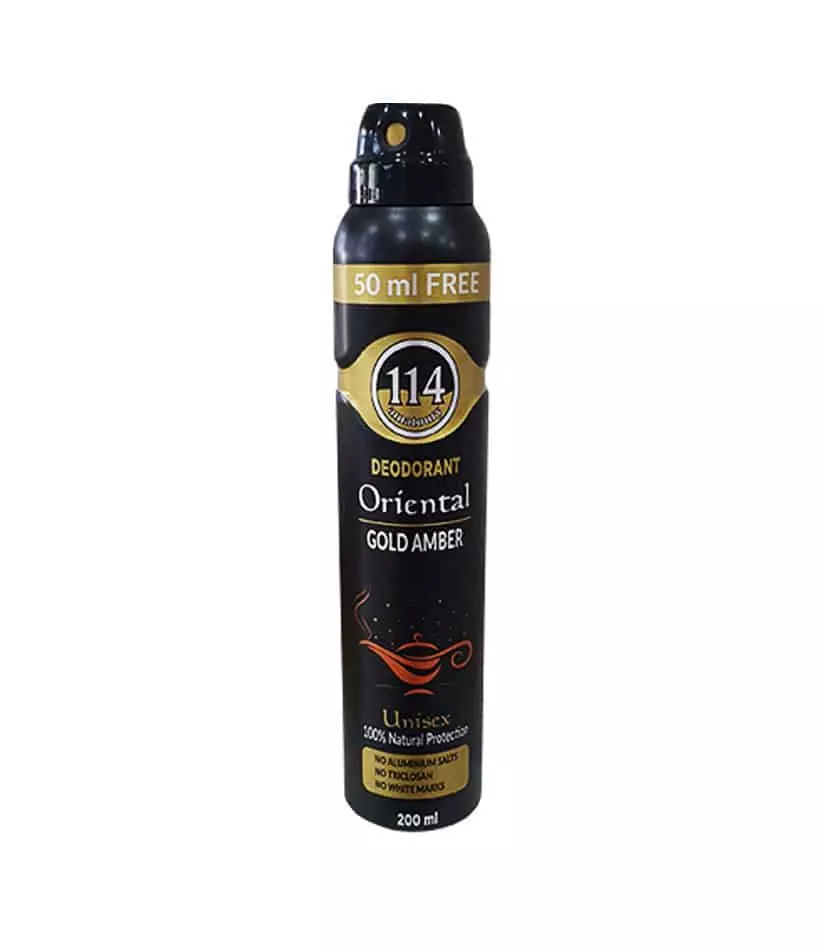 114 DEO GOLD AMBER 200ML 