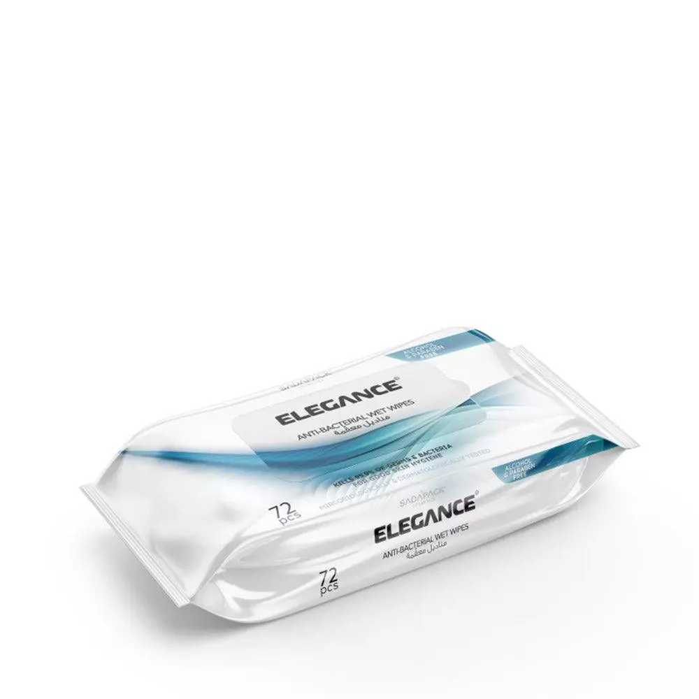ELEGANCE ANTIBACTERIAL WET WIPES*72