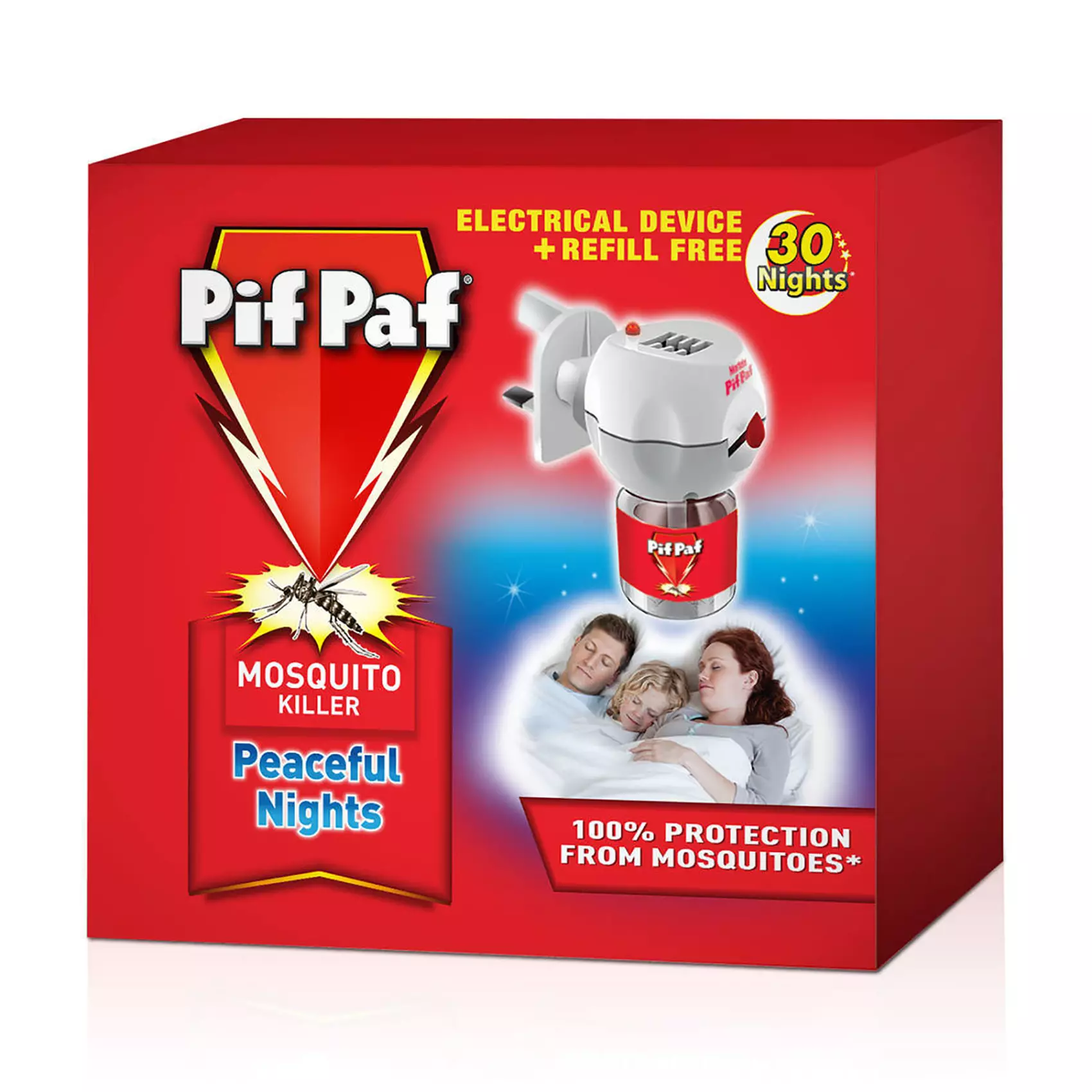 PIFPAF MOSQUITO KILLER + FREE REFILL 30 NIGHTS