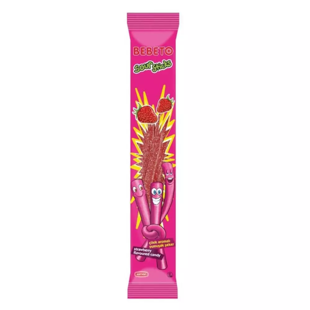 BEBETO SOUR STICK STRAWBERRY 30G  