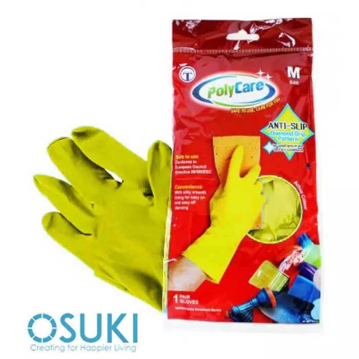 POLY CARE HOUSEHOLD GLOVES LARGE 