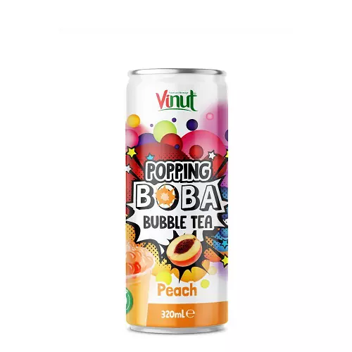 VINUT POPPING BOBA BUBBLE TEA PEACH 320ML