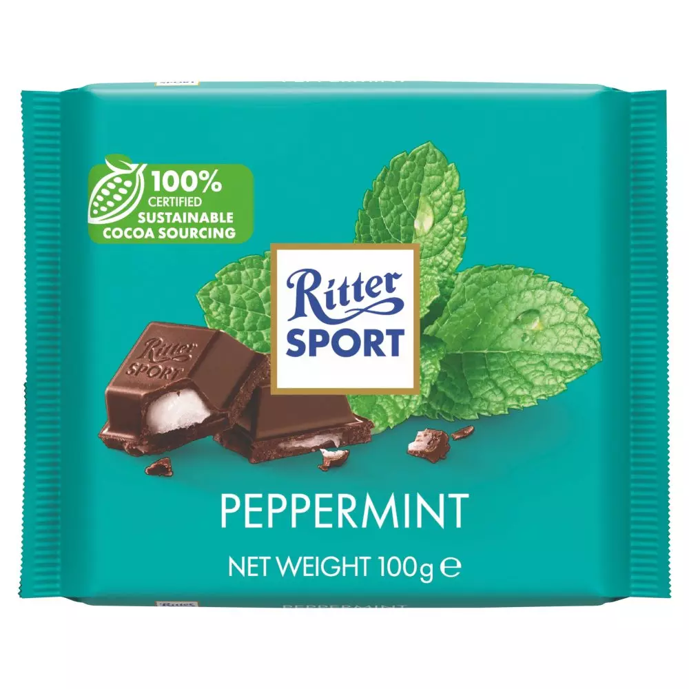RITTER SPORT CV PEPPERMINT 100G 