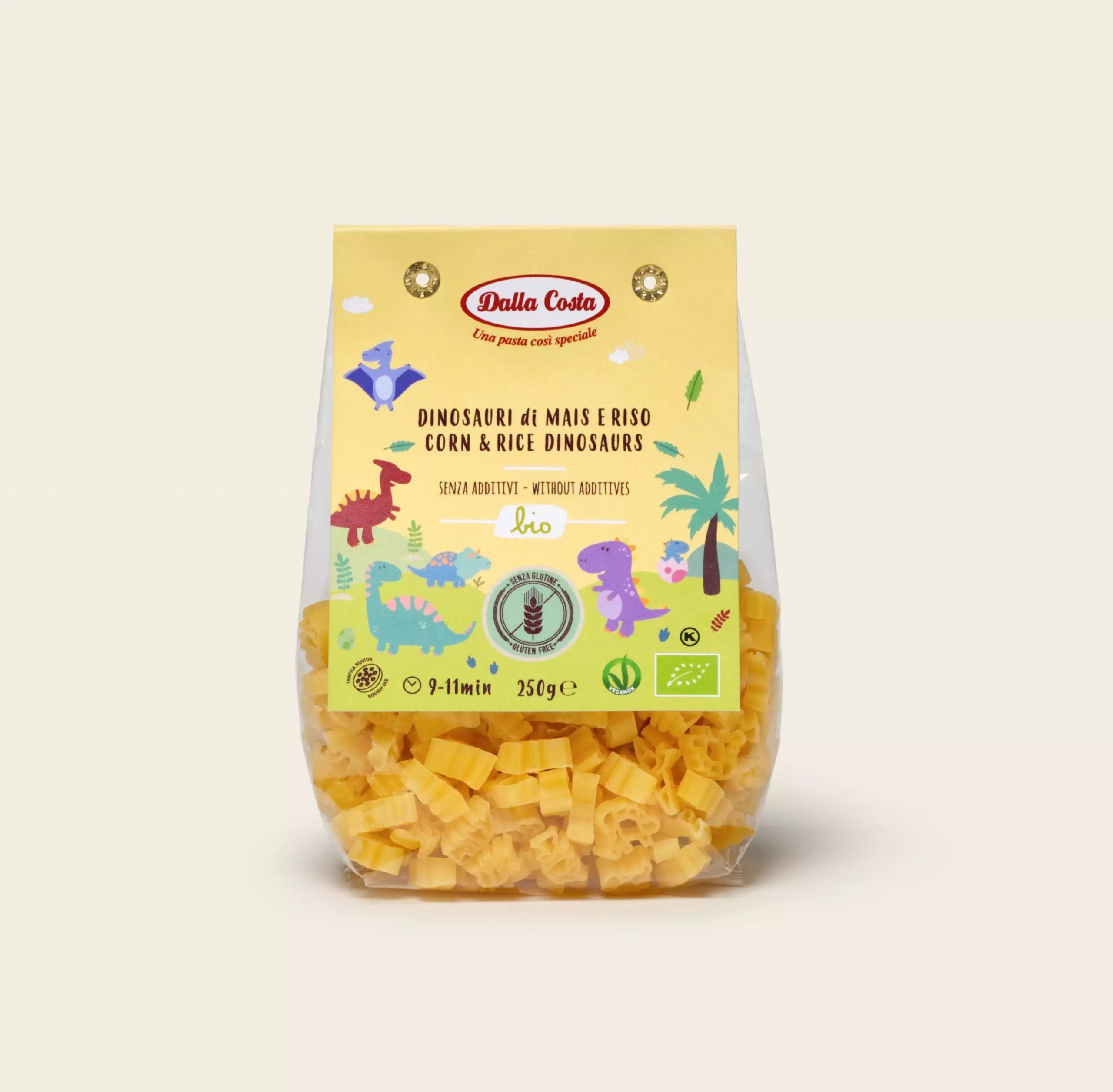 DOLLA COSTA PASTA DINOSAUR CORN&RICE 250 G