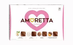 AMORETTA CLASSIC MILK CHOCOLATE PRANILES *32 215 G