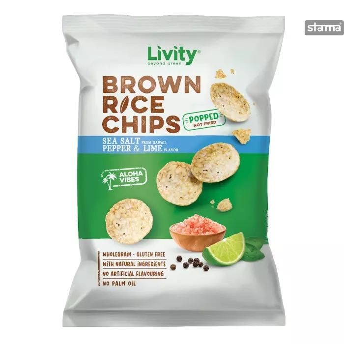 LIVITY RICE CHIPS SEA SALT 60G*12 