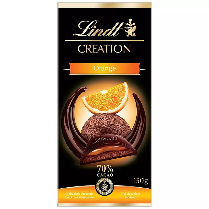 LINDT ORANGE MOUSSE 70% 150G 