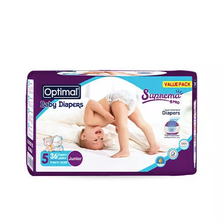 OPTIMAL BABY DIAPERS JUNIOR #5 11-25K *36