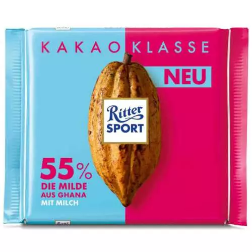 RITTER SPORT CS DARK MILK CHOCOLATE 100G  