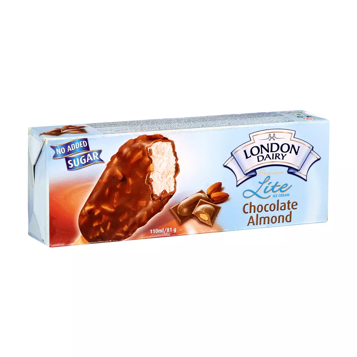 LONDON DAIRY STICK ICE CREAM LITE ALMOND 110ML 