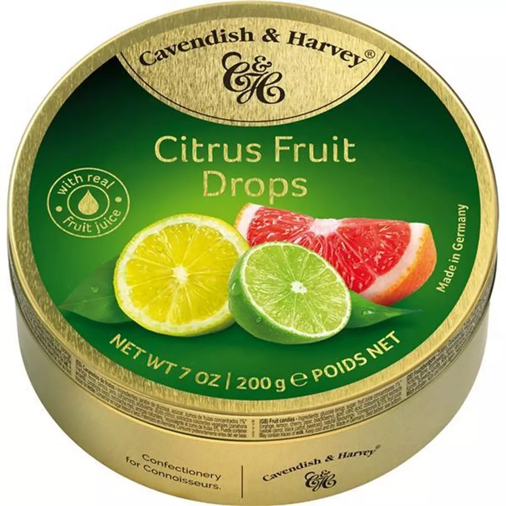 CAVENDISH DROPS CITRUS FRUIT 200G 