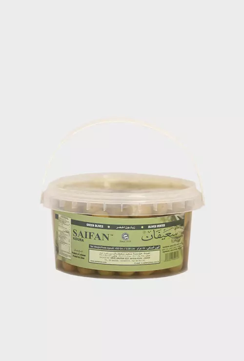 SAIFAN GREEN OLIVES 450G 