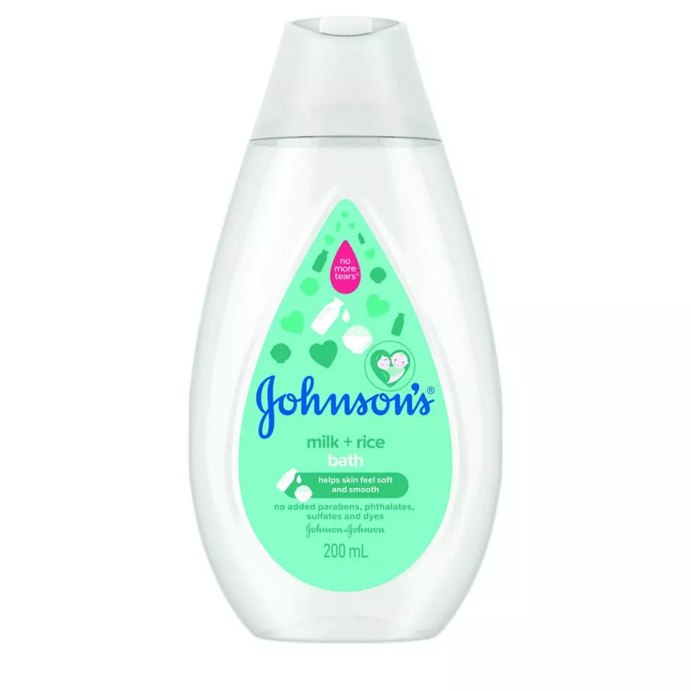 JOHNSONS MILK + RICE HAIR&BODY BABY BATH 200 ML