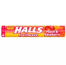 HALLS FRUITS WAVE PEACH&RASPBERRY 45G