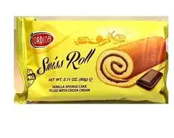 JORDINA SWIIS ROLL CHOCOLATE 50G