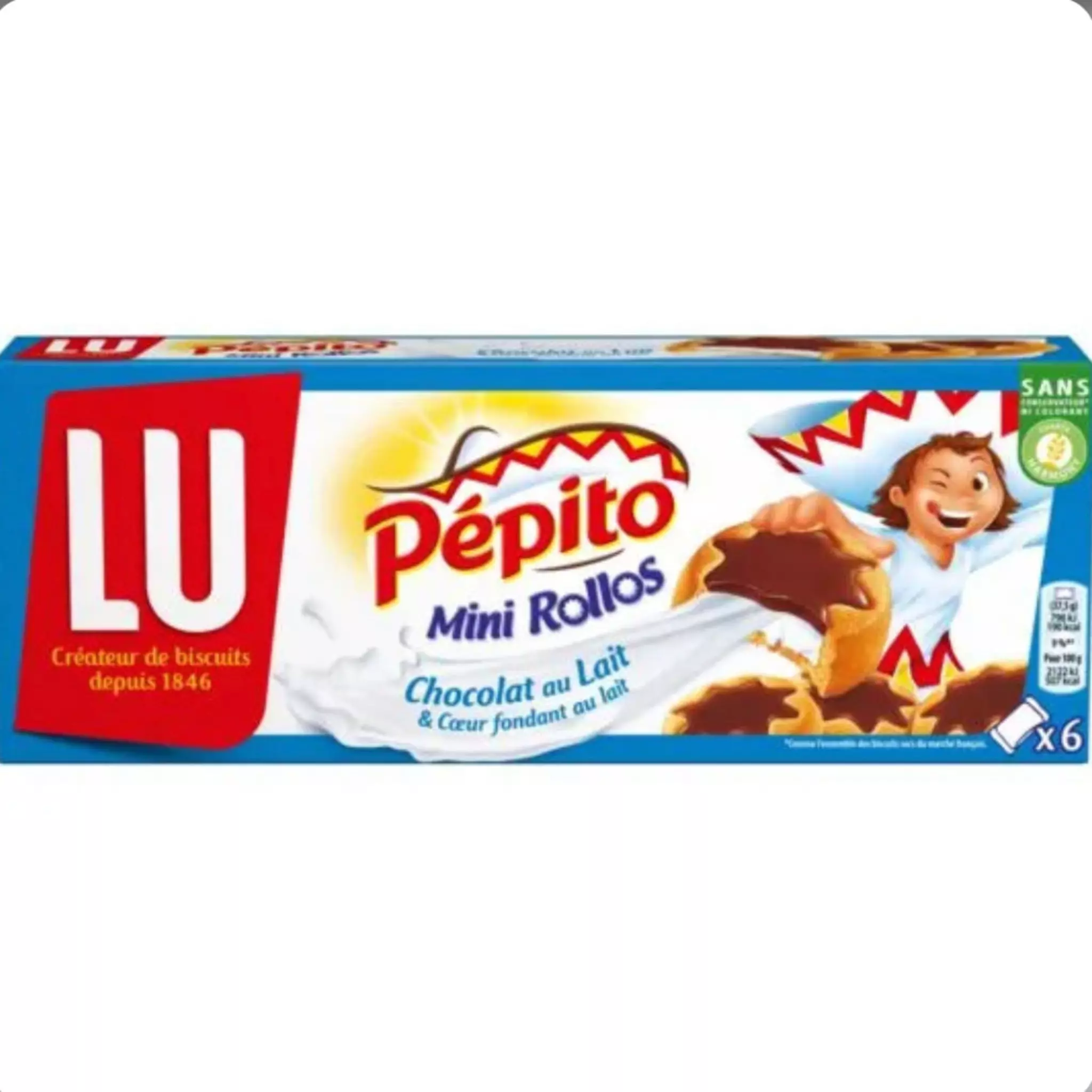 LU PEPITO MINI ROLLOS LAIT 225G 